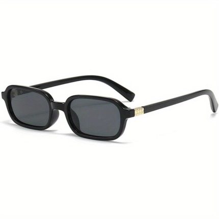 Ridering Retro 90s Square Fashion Glasses for Women & Men - Protection, Lightweight Vintage Black Frames, Small Narrow Fit, Unisex Fashion Accessories for, Sports, Nightclub, Nightclub Eyewear, Durable Eyewear